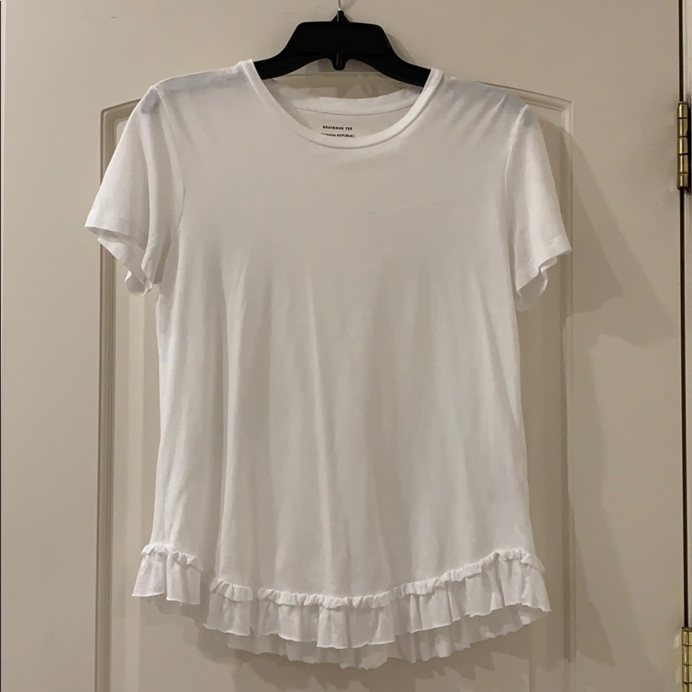 Banana Republic Ruffle Bottom Tee